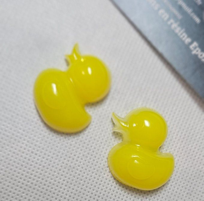 Lot de deux petits magnets frigo canards 