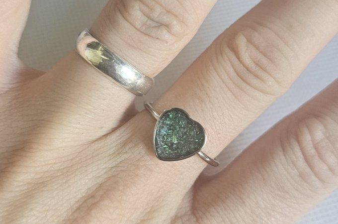 Bague reglable cœur 