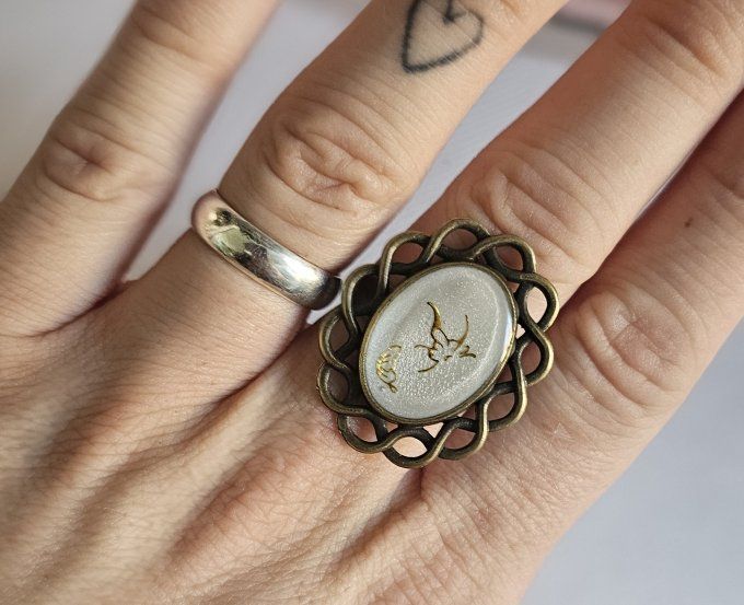 Bague reglable fantaisie 
