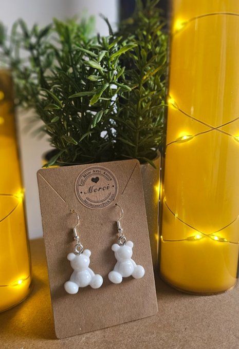 Boucles d'oreilles ours 