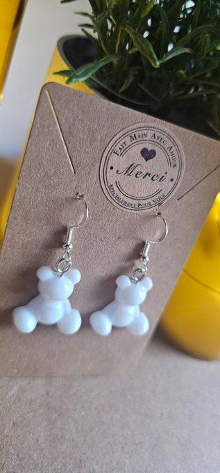 Boucles d'oreilles ours 
