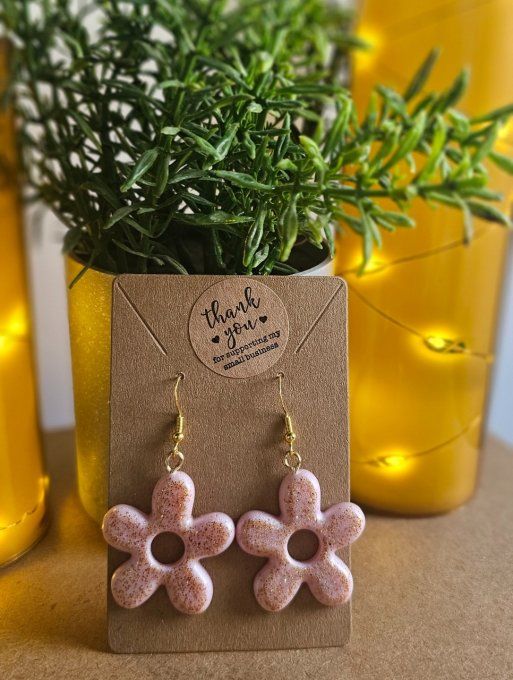 Boucles d'oreilles fleurs 