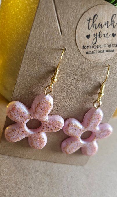 Boucles d'oreilles fleurs 