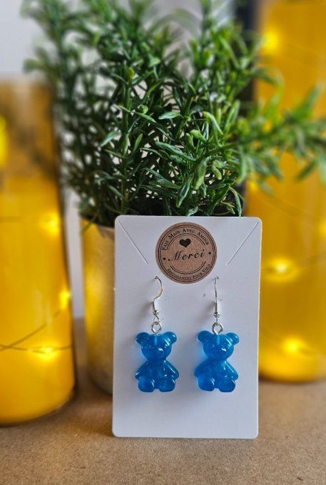 Boucles d'oreilles ours