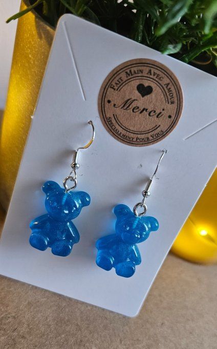 Boucles d'oreilles ours