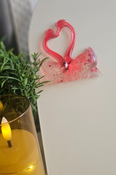 Magnet Réfrigérateur Couple de Cygnes 