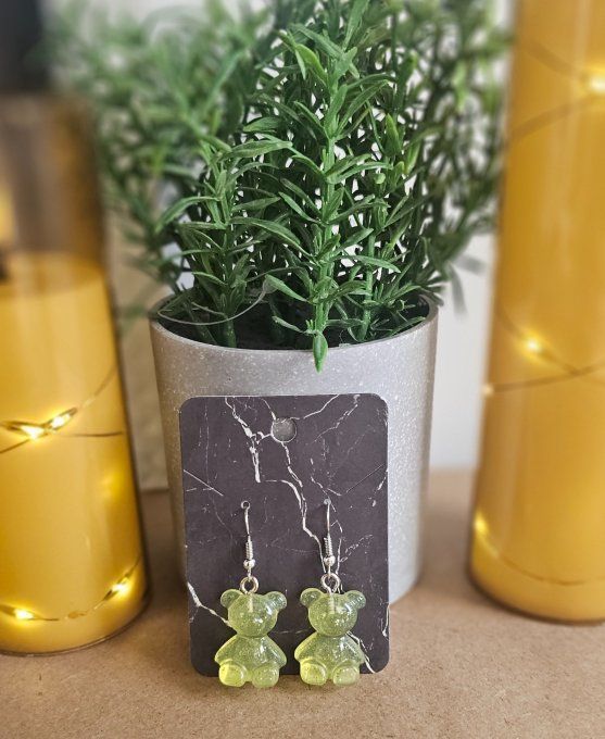 Boucles d'oreilles ours