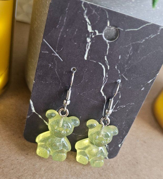 Boucles d'oreilles ours