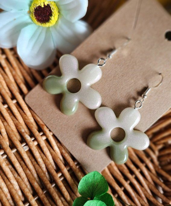 Boucles d'oreilles fleurs 