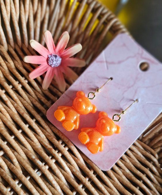 Boucles d'oreilles ours 