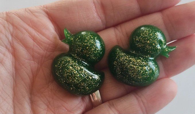 Lot de deux Petits Magnets Frigo Canards