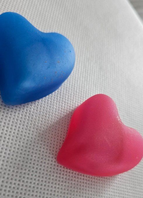 Lot de deux Magnets Frigo Coeur