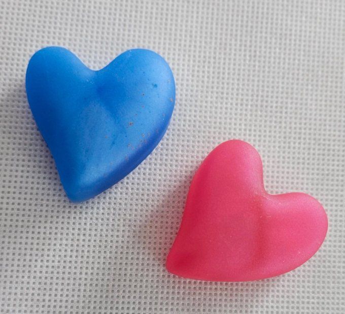 Lot de deux Magnets Frigo Coeur